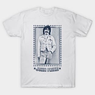 John Prine \/\\ Retro 70s Style Design T-Shirt